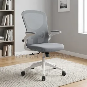 Office Chair – Grey Ergonomic Mesh Chair With Adjustable Arms