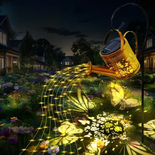 Solar Watering Can With Lights – Decorative Garden Light