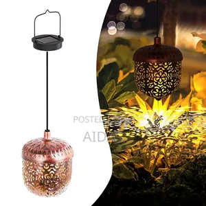 Hanging Solar Lights Creative Pine Cone Solar Lantern,Outdoor