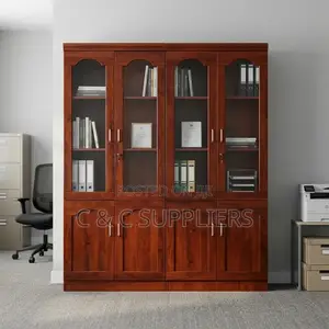 4-Door Mahogany File Cabinet.