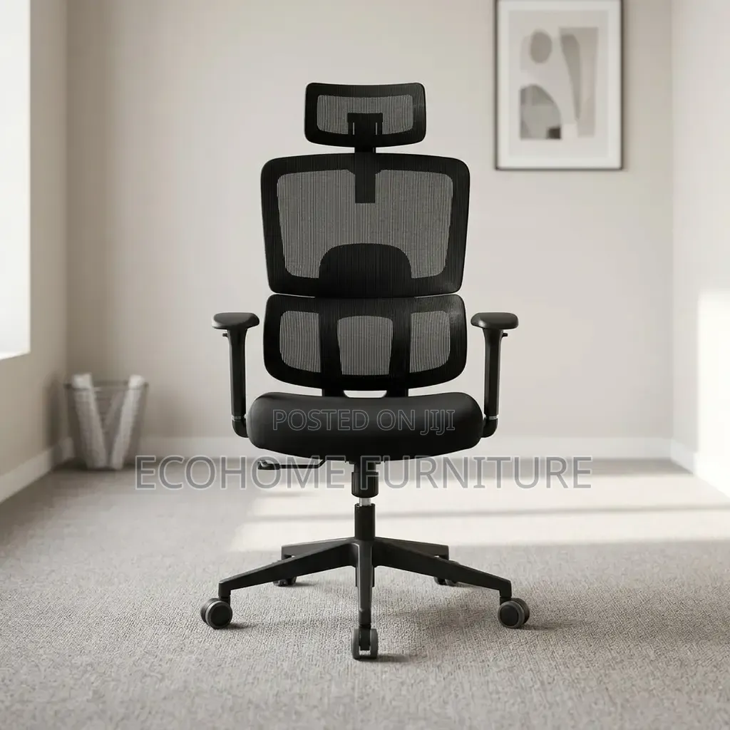 Orthopedic Office Chair – High Back Mesh Chair With Headrest