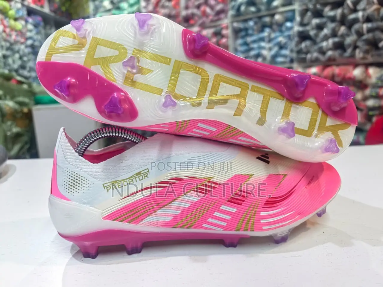 Adidas Predator Elite Laceless Pink White