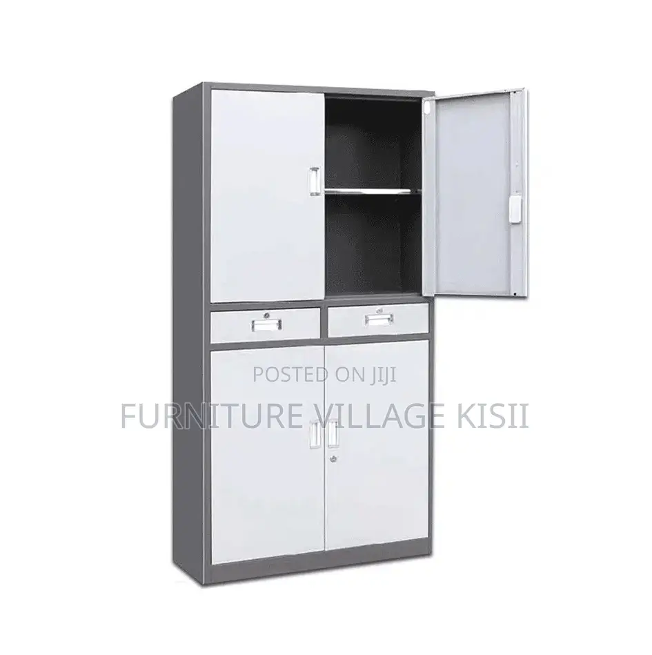 Office Furniture: 4-Door Metallic Office Cabinets