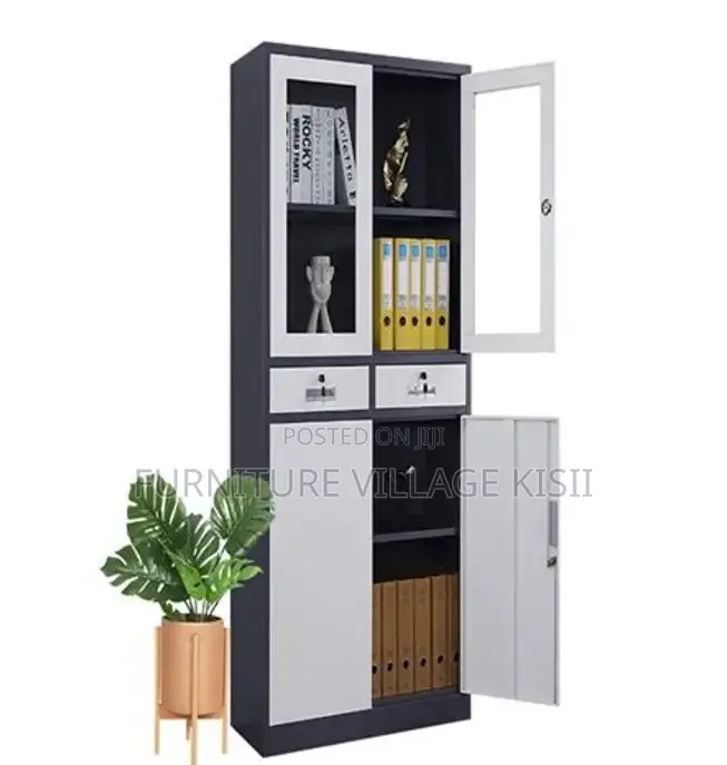 Office Furniture: 4-Door Metallic Office Cabinets