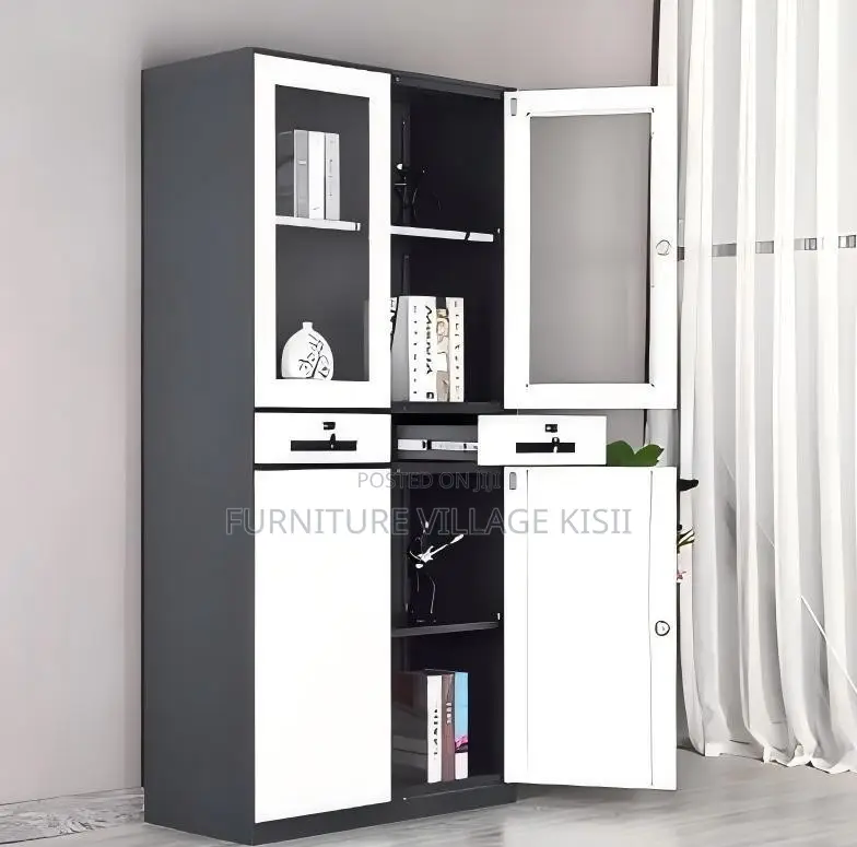 Office Furniture: 4-Door Metallic Office Cabinets