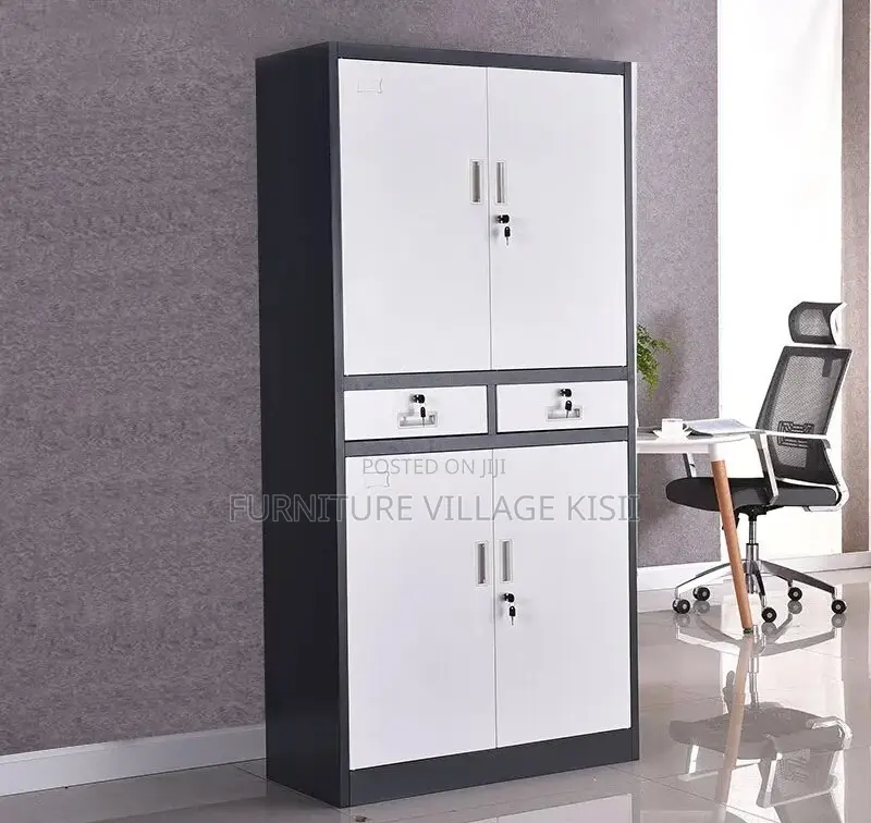Office Furniture: 4-Door Metallic Office Cabinets
