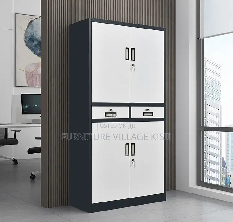 Office Furniture: 4-Door Metallic Office Cabinets