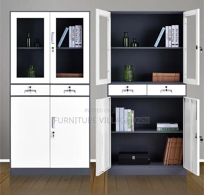 Office Furniture: 4-Door Metallic Office Cabinets