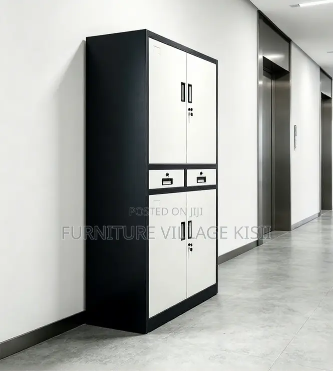 Office Furniture: 4-Door Metallic Office Cabinets