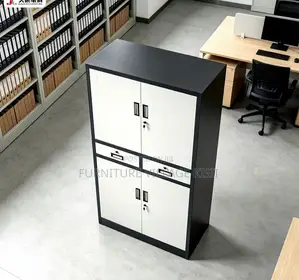 Office Furniture: 4-Door Metallic Office Cabinets