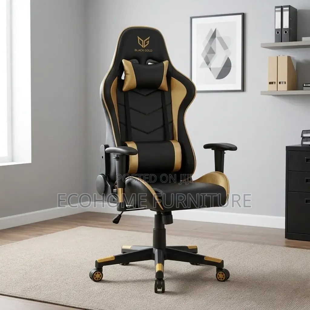 Gaming Chair – Black Gold Ergonomic Executive Recliner