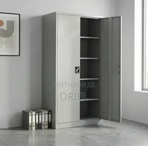 Office Cabinet : Metallic Two Door Office Storage Cabinet