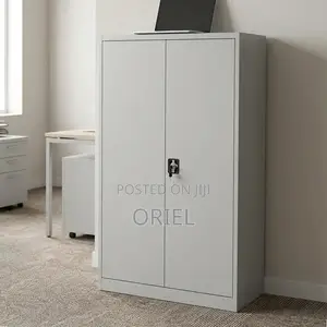 Office Cabinet : Metallic Two Door Office Storage Cabinet