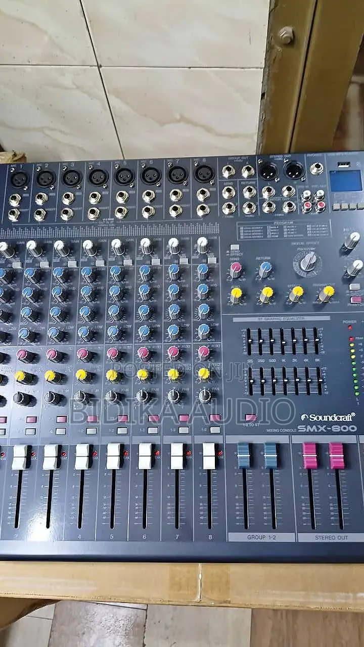 Soundcraft SMX800 8-Mic/Line Audio Mixer With USB Media Player