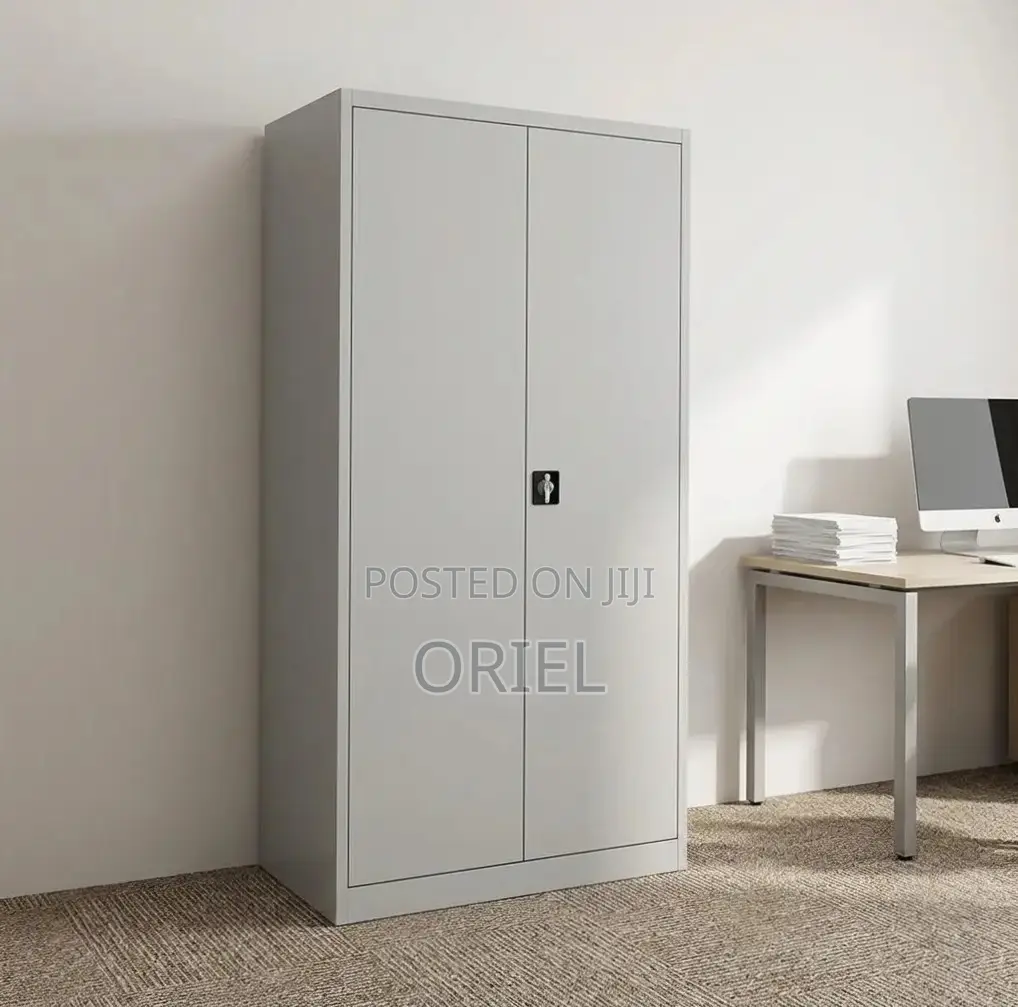 Office Cabinet : Metallic Two Door Office Storage Cabinet