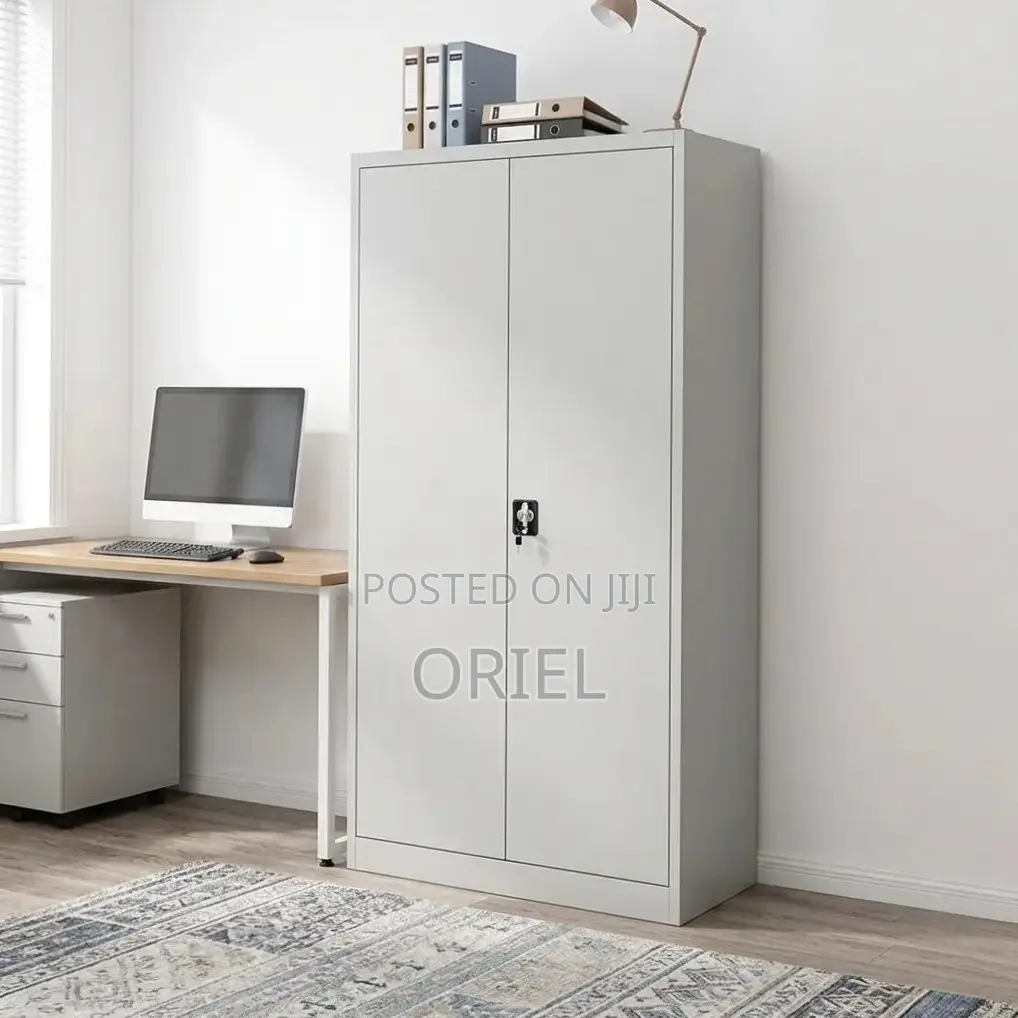 Office Cabinet : Metallic Two Door Office Storage Cabinet