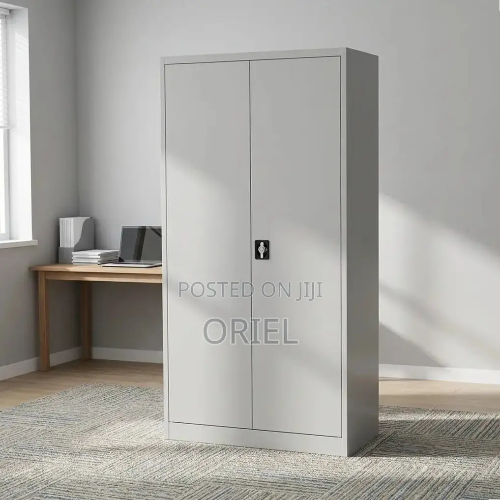 Office Cabinet : Metallic Two Door Office Storage Cabinet