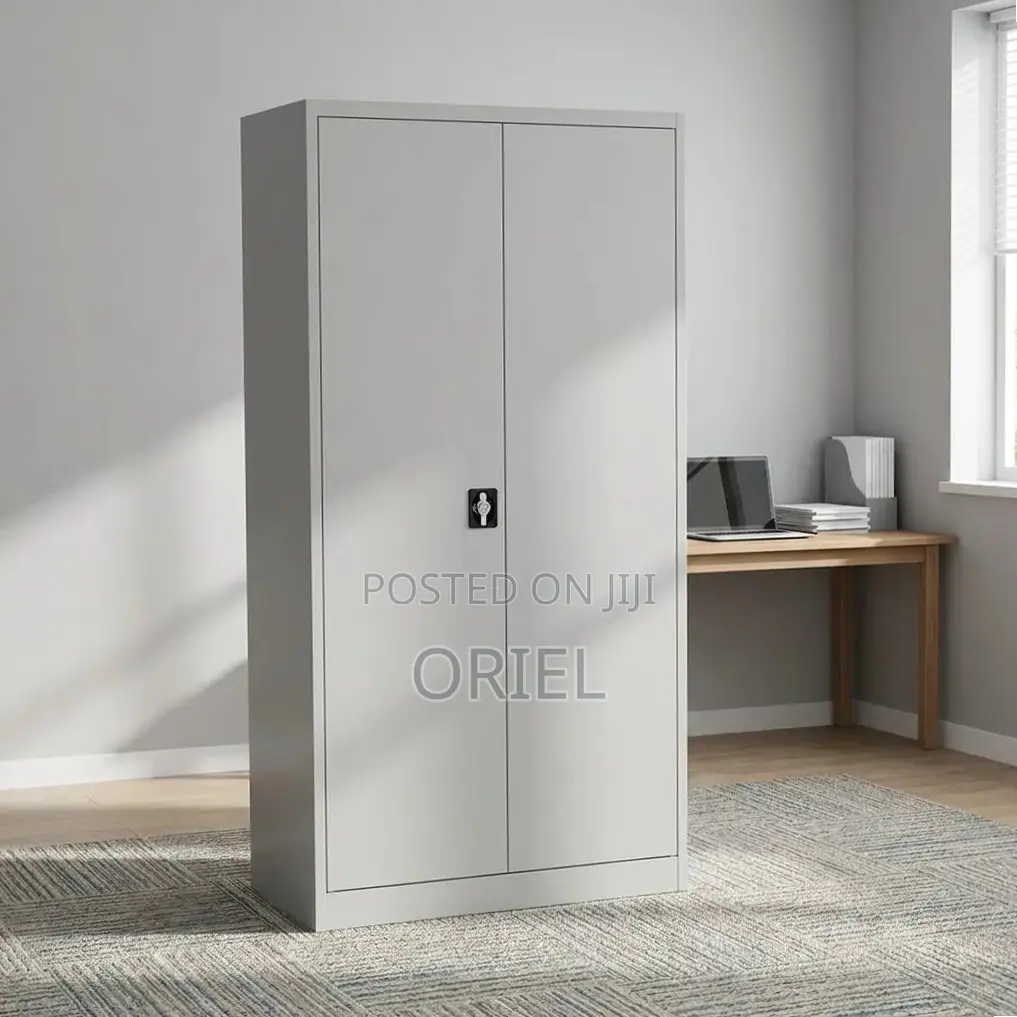 Office Cabinet : Metallic Two Door Office Storage Cabinet