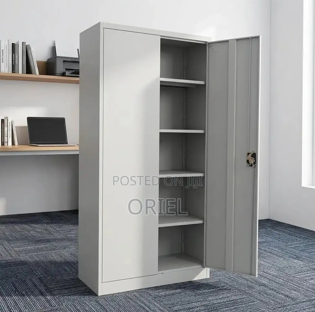 Office Cabinet : Metallic Two Door Office Storage Cabinet