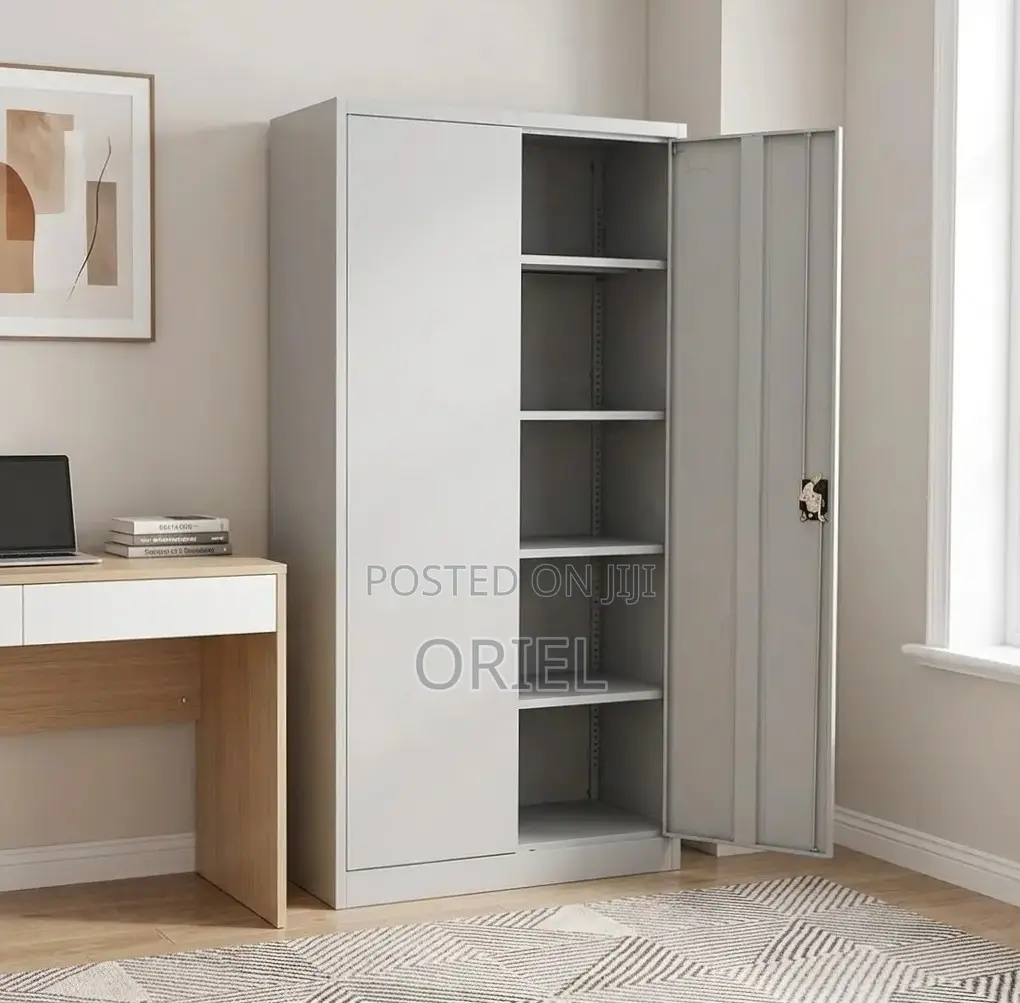 Office Cabinet : Metallic Two Door Office Storage Cabinet