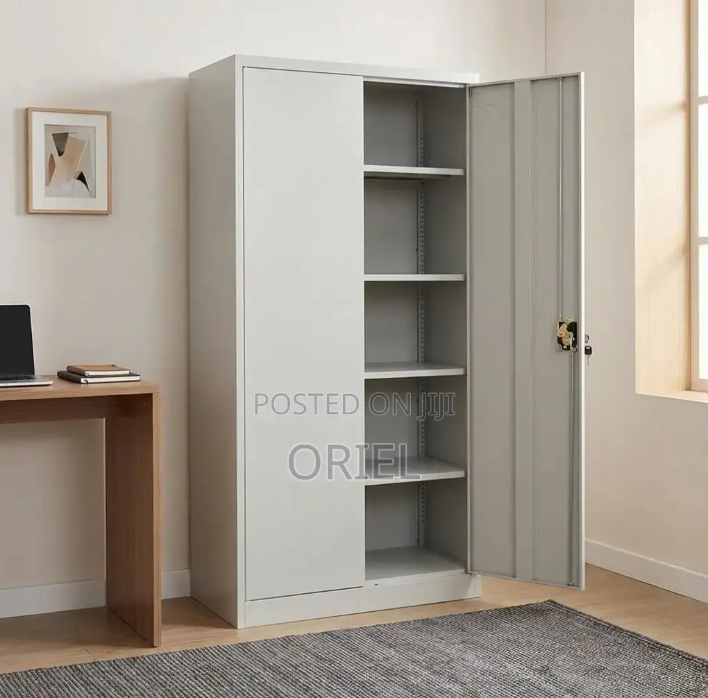 Office Cabinet : Metallic Two Door Office Storage Cabinet
