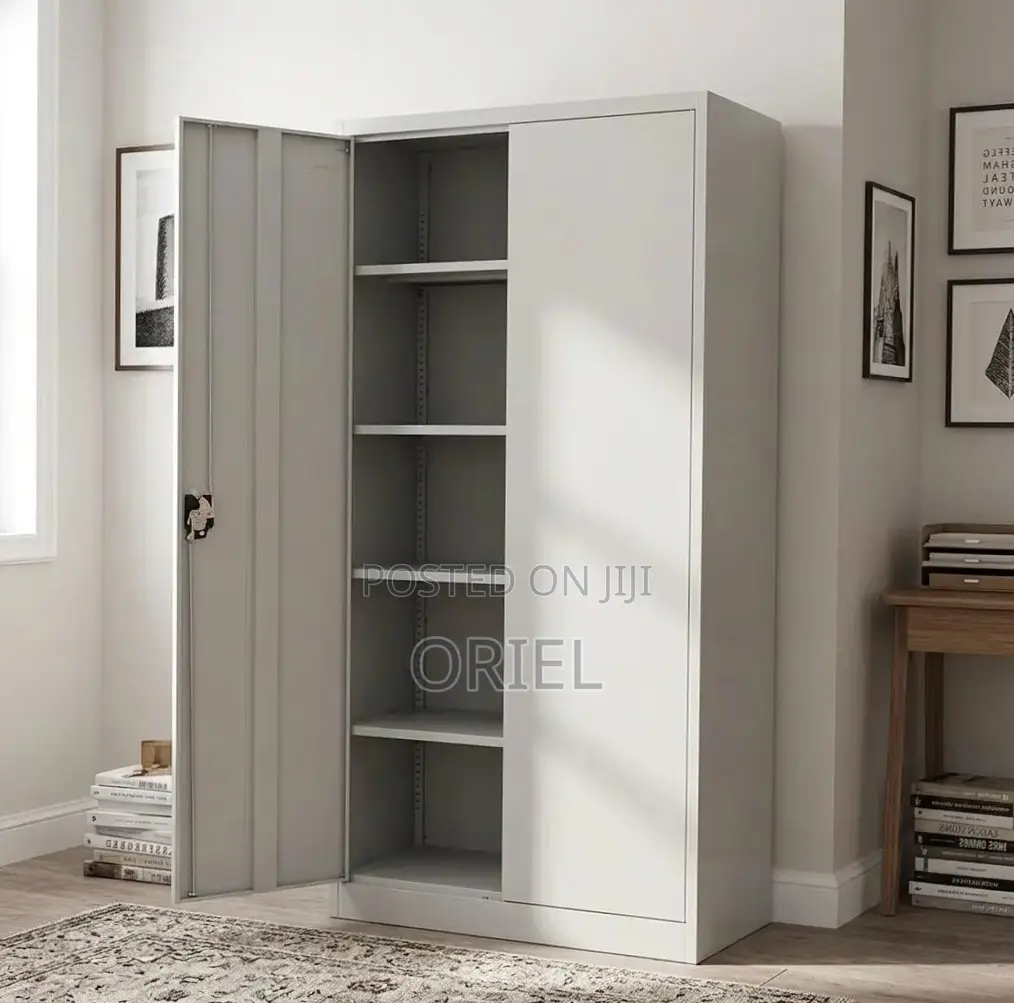 Office Cabinet : Metallic Two Door Office Storage Cabinet