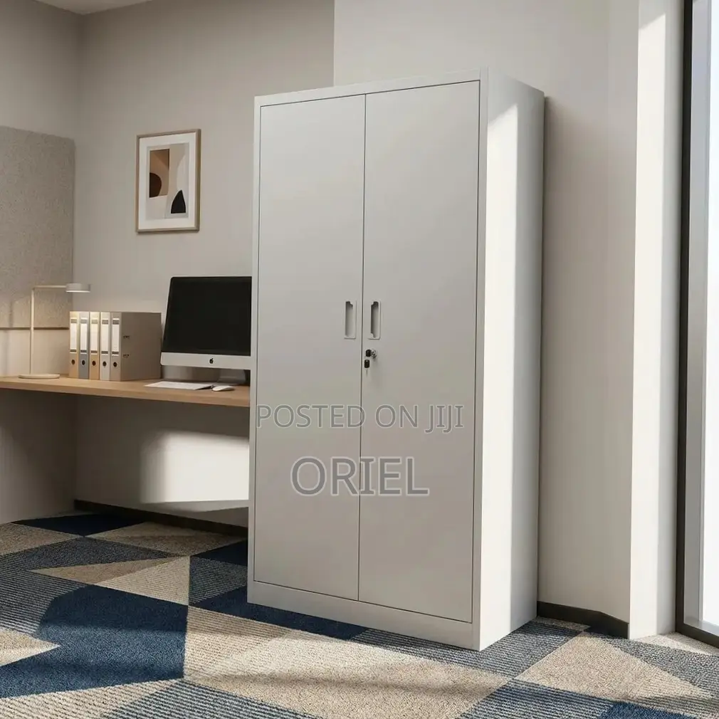 Office Cabinet : Metallic Two Door Office Storage Cabinet