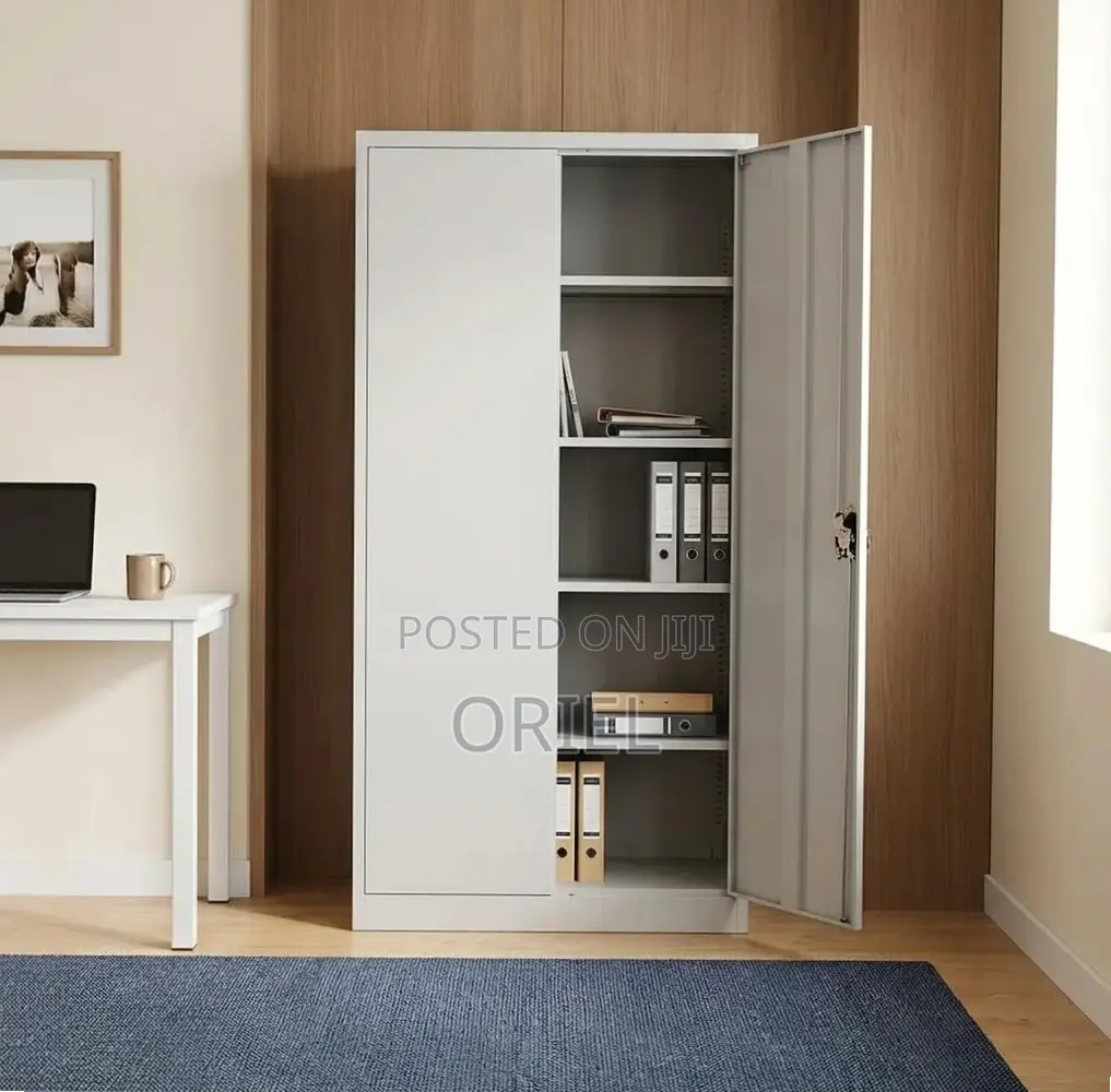 Office Cabinet : Metallic Two Door Office Storage Cabinet
