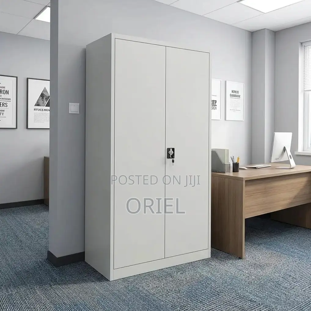 Office Cabinet : Metallic Two Door Office Storage Cabinet
