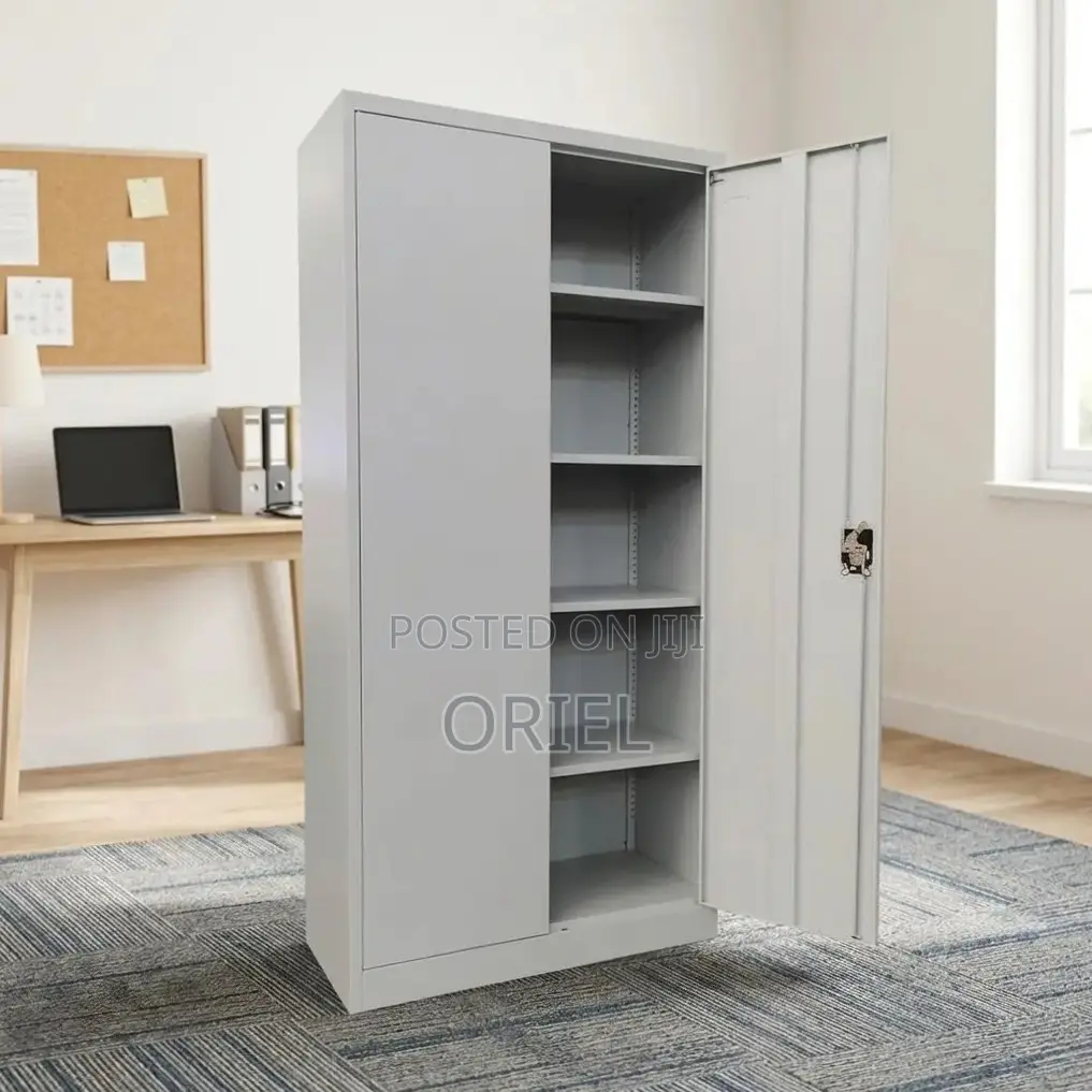 Office Cabinet : Metallic Two Door Office Storage Cabinet
