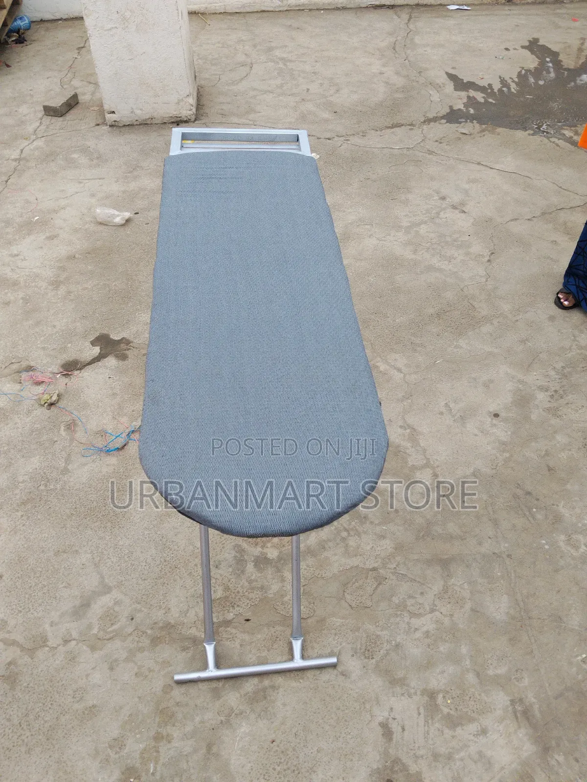 Grey Metallic Ironing Board With Iron Holder