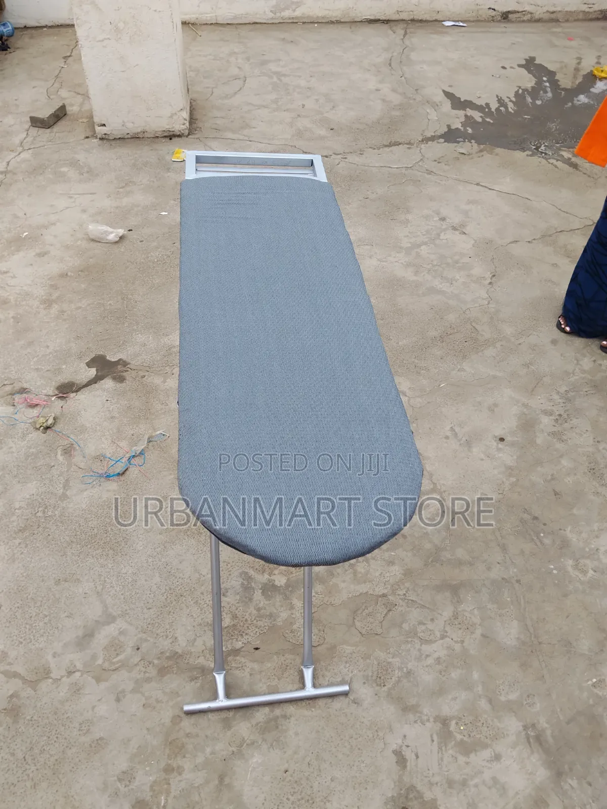 Grey Metallic Ironing Board With Iron Holder