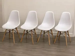 Modern White Dining Chair – Wooden Legs Stylish Design