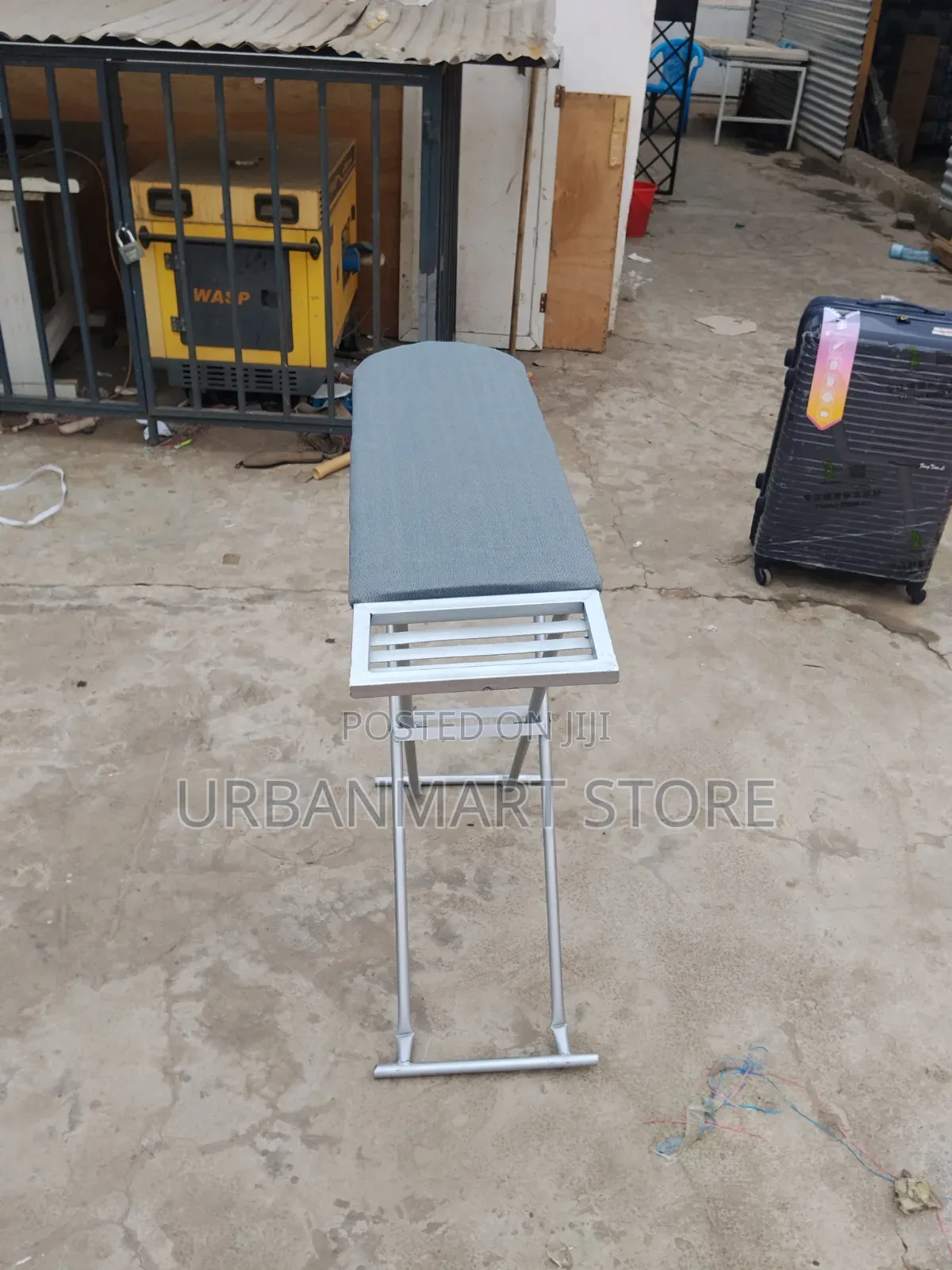 Heavy Duty Metallic Ironing Board With Iron Rest