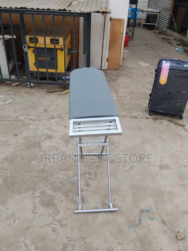 Heavy Duty Metallic Ironing Board With Iron Rest