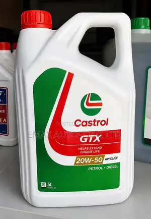 GTX Castrol 20w-50 Engine Oil 5L Available