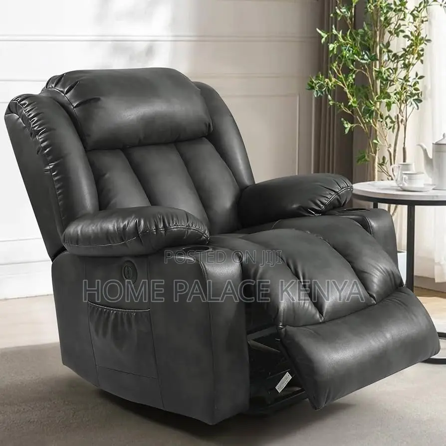 Recliner Sofa; Comfortable Single Seater Recliner With Leather Finish