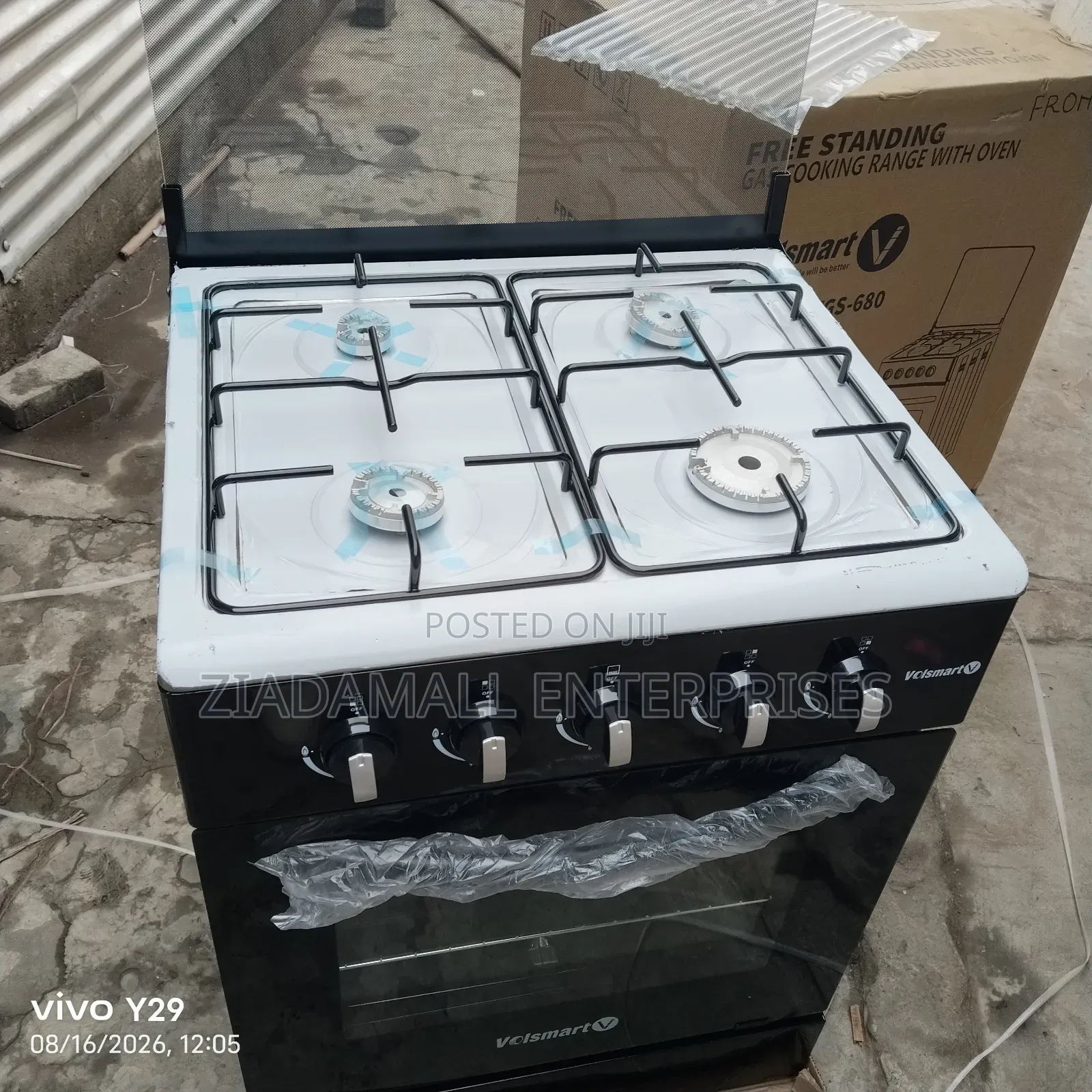 Oven With Lights - Volsmart 4burner Kitchen Standing Cooker
