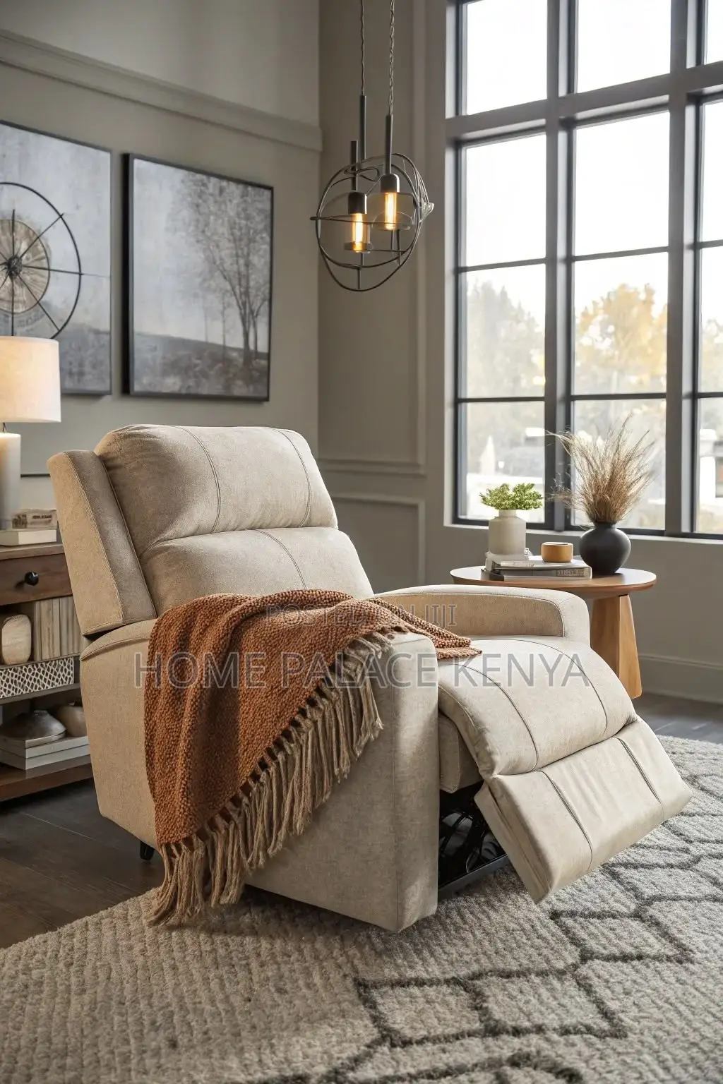 Recliner Sofa; Comfortable Single Seater Recliner With Leather Finish
