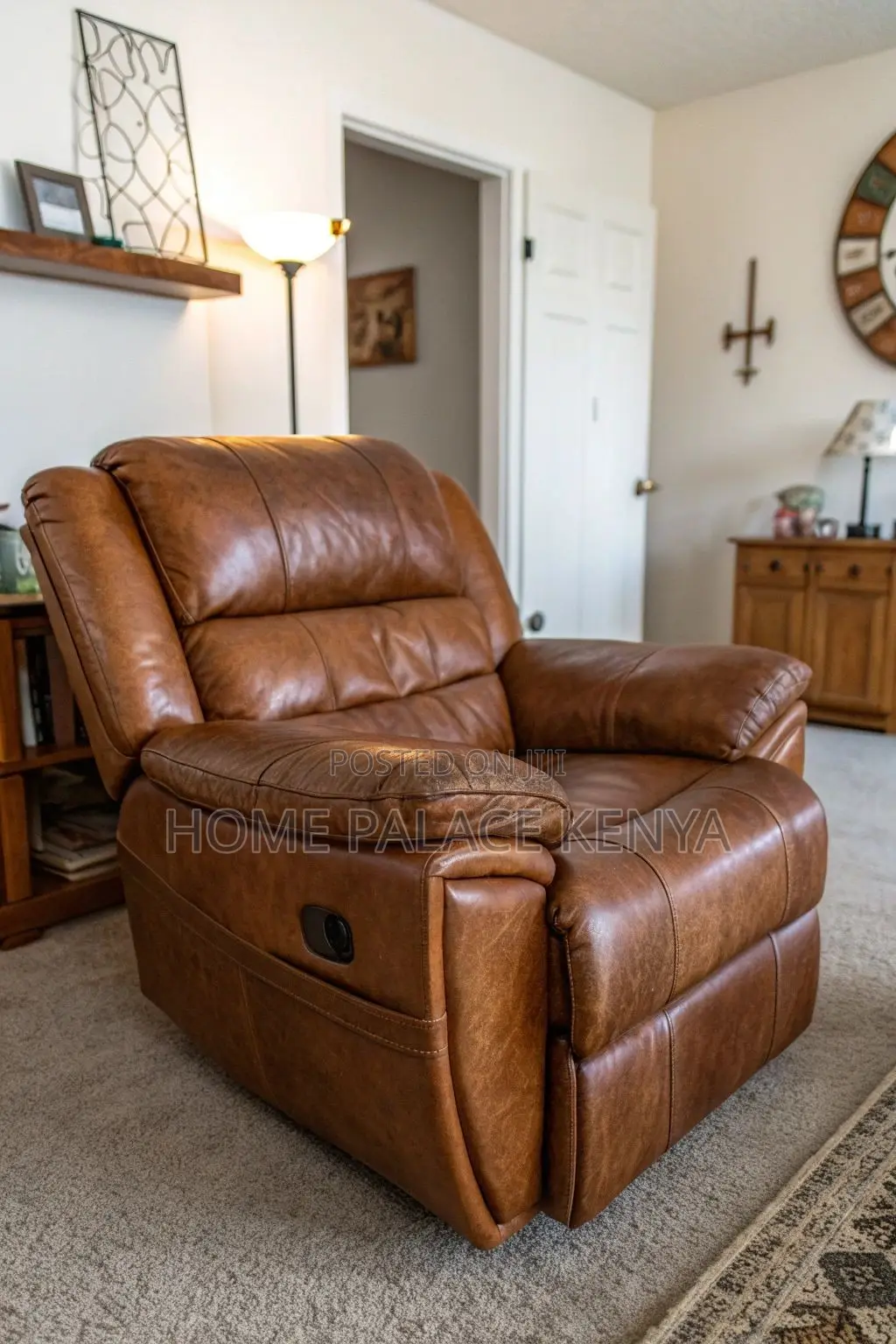Recliner Sofa; Comfortable Single Seater Recliner With Leather Finish