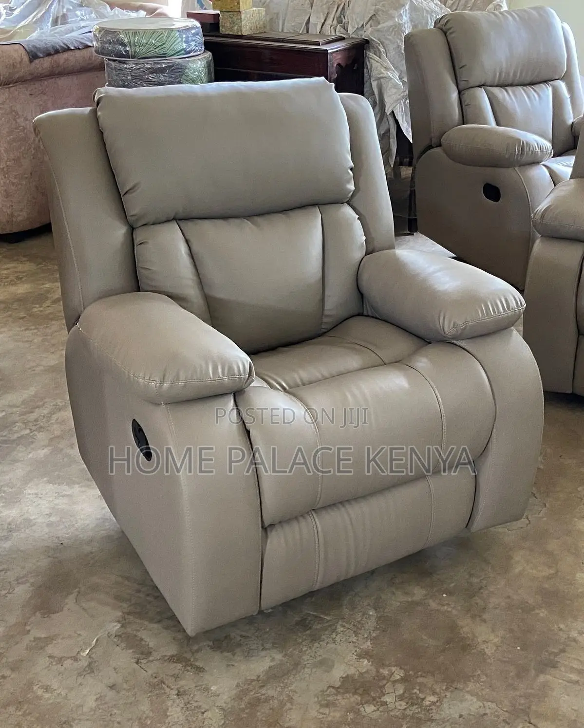 Recliner Sofa; Comfortable Single Seater Recliner With Leather Finish