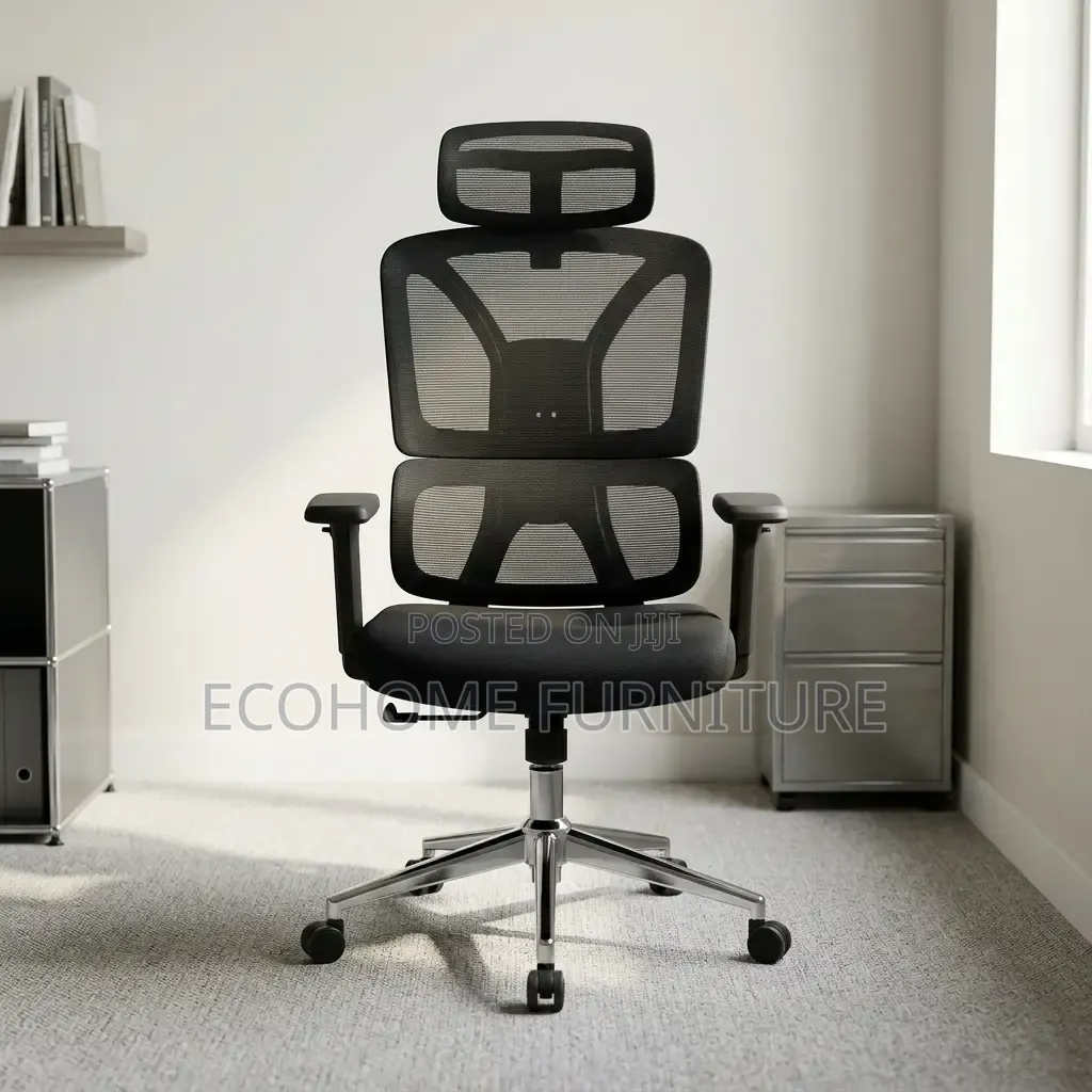 Office Chair – High Back Mesh Chair With Headrest