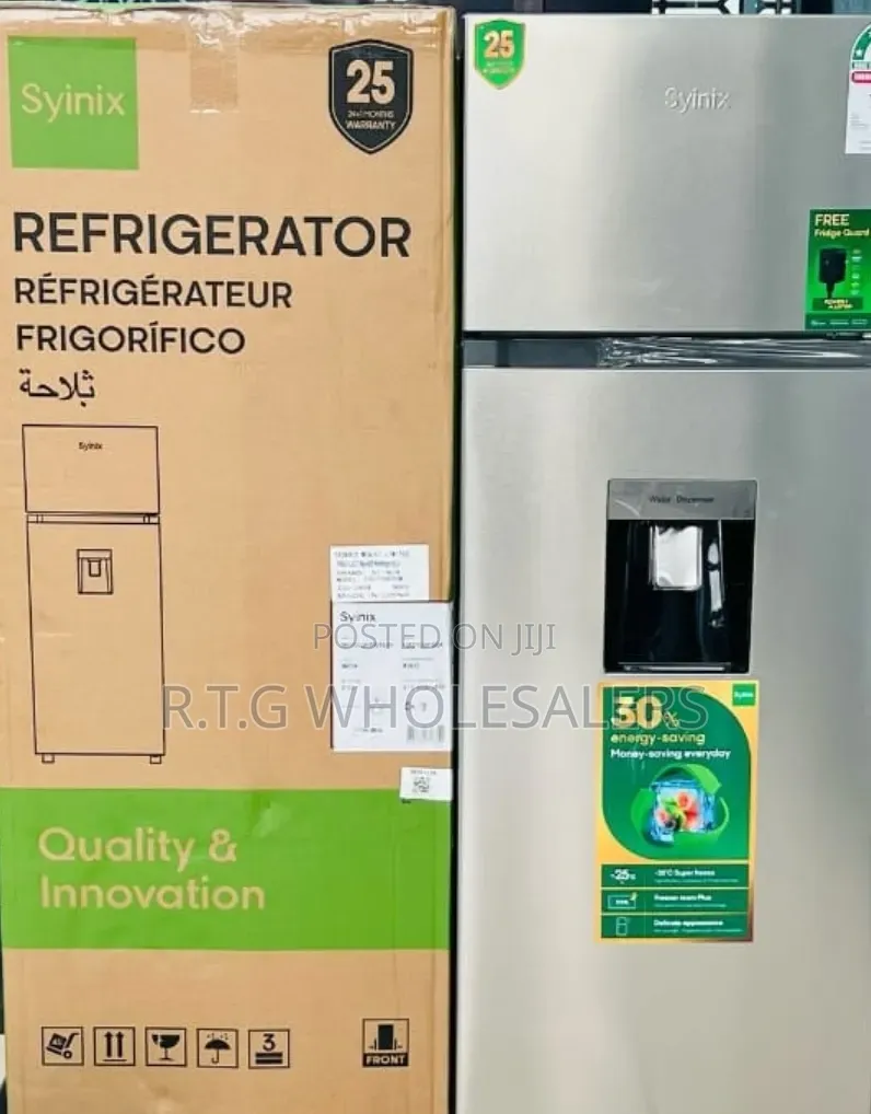 Syinix 210 LTRS Double Door Fridge With Water Dispenser
