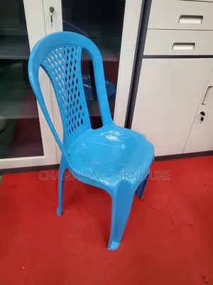 Lattice-Back Plastic Armless Chair