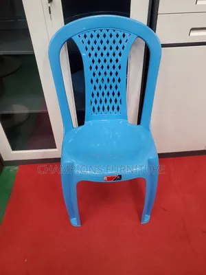 Lattice-Back Plastic Armless Chair