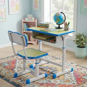 Home Desk; Adjustable Study Desk Chair Set With Drawer