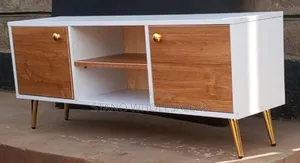 Sydney Executive TV Stand White and Brown