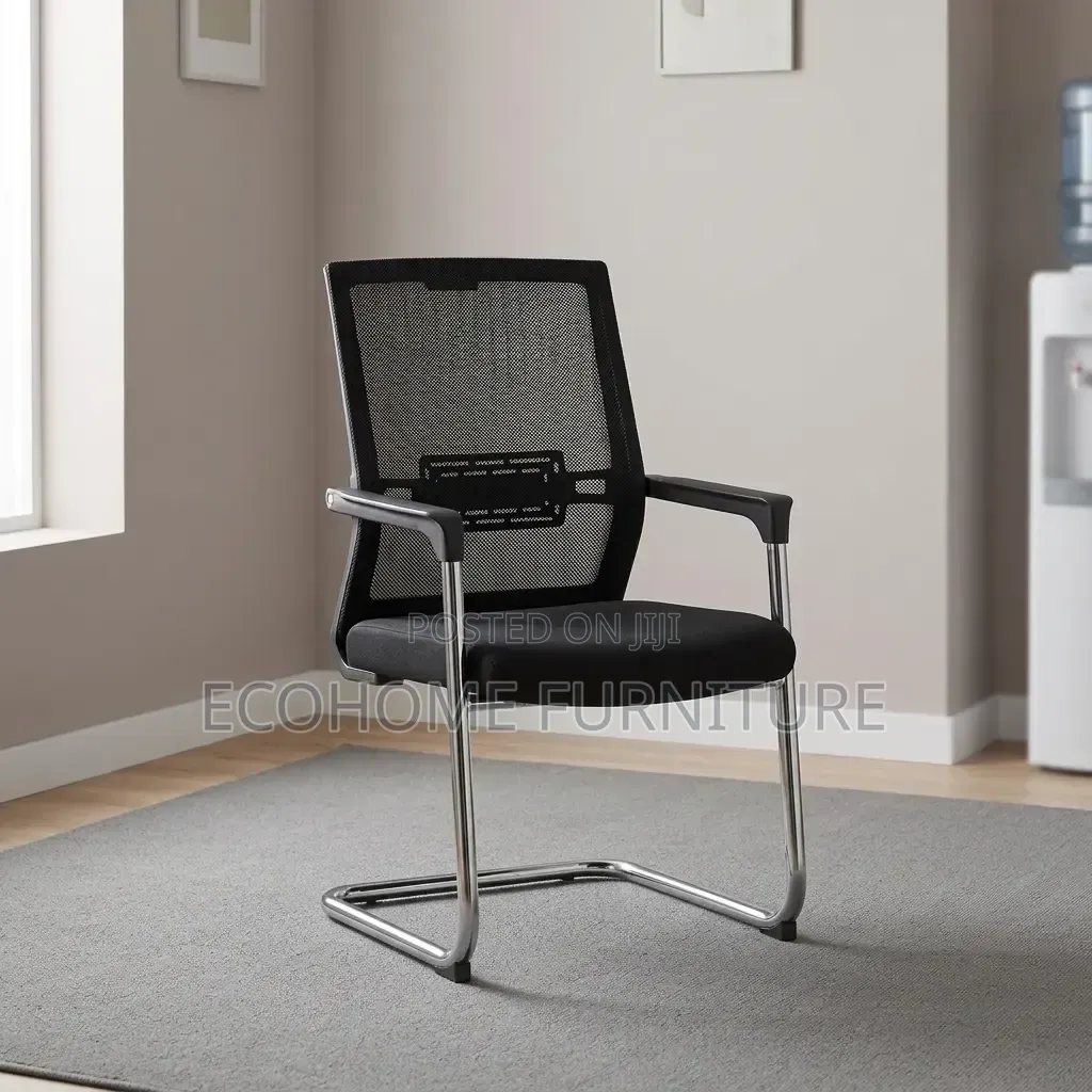 Office Chair – Ergonomic Mesh Guest Chair With Metal Frame