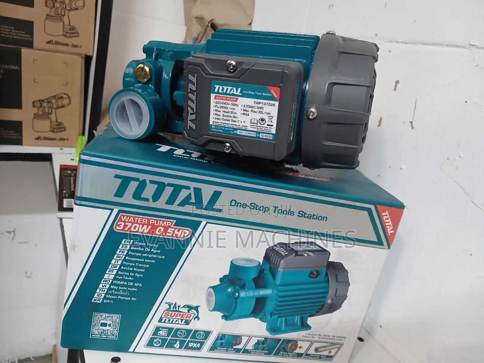 0.5hp Total Water Pump 370watts