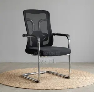 Office Chair : Chrome Sled-Base Office Waiting Chair